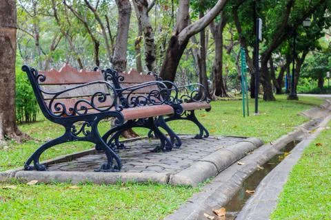Wood bench Stock Photos