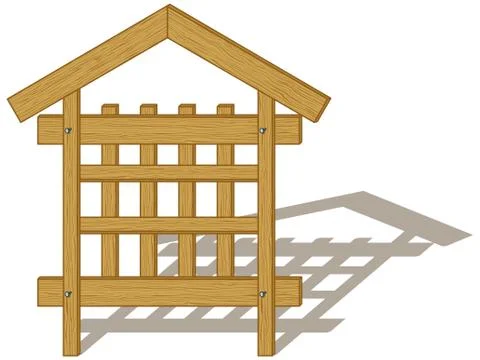 Wood billboard Stock Illustration