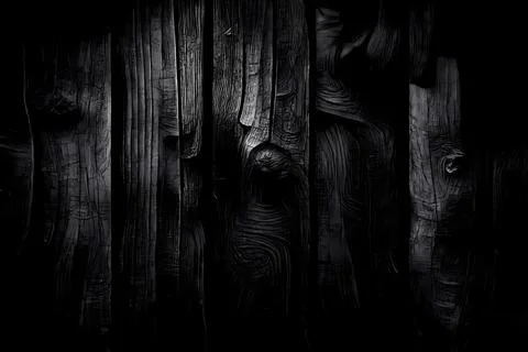 Wood black texture of cut tree trunk, close-up. Wooden pattern Stock Illustration