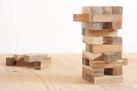 Wood block tower Stock Photos