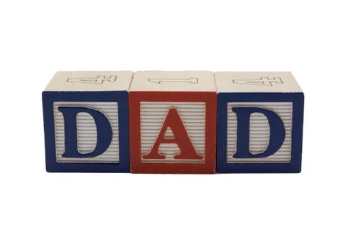 Wood blocks dad Stock Photos