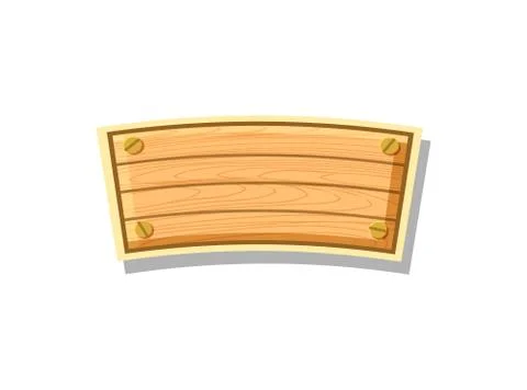 Wood board for app menu interface Stock Illustration