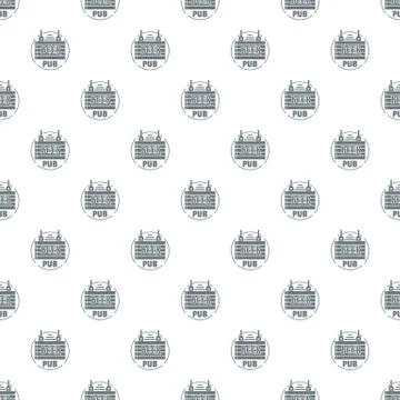 Wood board beer pub pattern vector seamless Stock Illustration