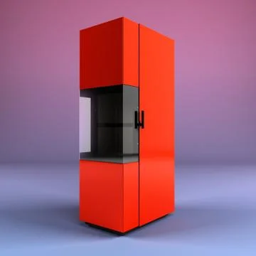 Wood boiler 3d render on gradient background Illustrazione stock