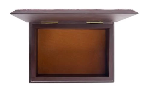 Wood box empty Foto stock