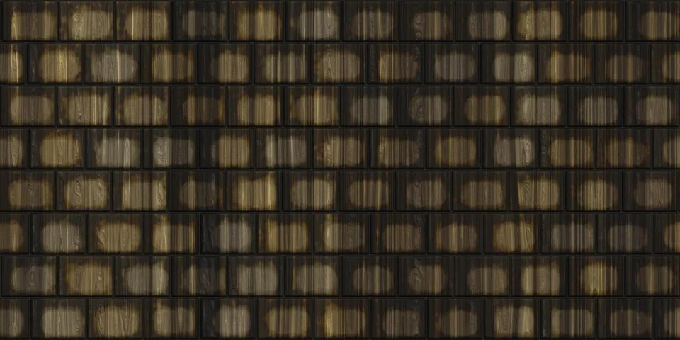 Wood bricks cladding backdrop. Seamless wood shingle texture. Wet wooden to.. Stock Illustration