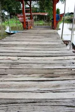 Wood bridge Stock Photos