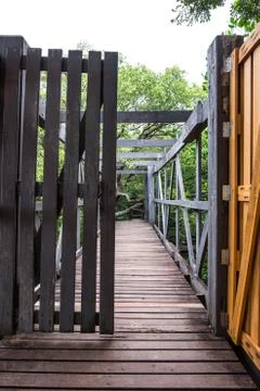 Wood bridge Stock Photos