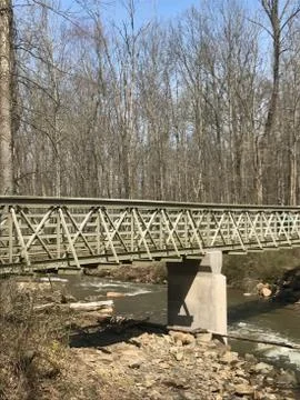 Wood Bridge Foto stock