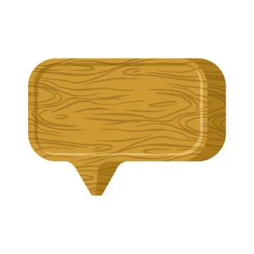 Wood bubble speech. Place for text. Vector Stock Illustration
