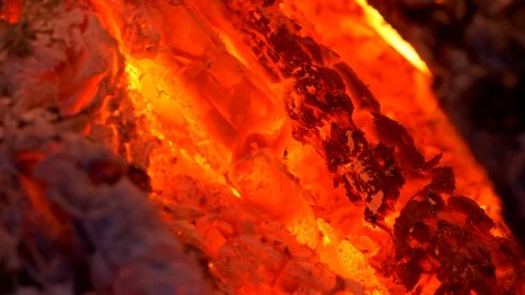 Wood burning in fireplace Stock-Footage 89818286