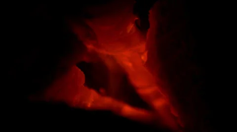 Wood burning in fireplace triangle Video stock 24704363