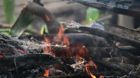 Wood burning Stock Footage 146999354