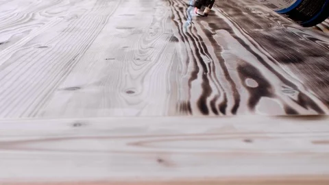 Wood Burning Technique Stock Footage 122018349
