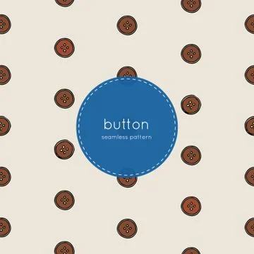 Wood button , seamless pattern vector. Stock Illustration