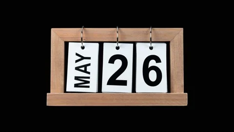 Wood calendar Video stock 159185228