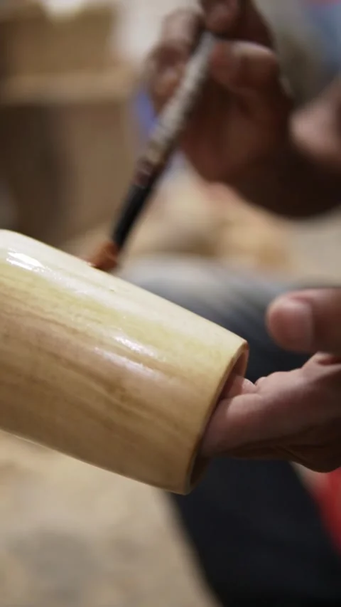 Wood carving based 01 Video stock 237477490