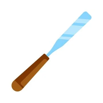 Wood carving chisel tool for carpentry and craftsmanship Stock Illustration