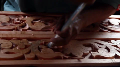 Wood Carving Stock Footage 27473477