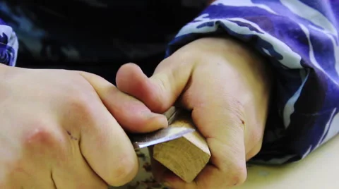 Wood Carving 스톡 동영상 61647268