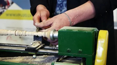Wood carving. Machine Stock Footage 106682934