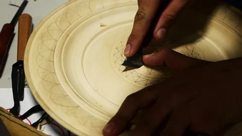 Wood carving. Master Stock Footage 106683010