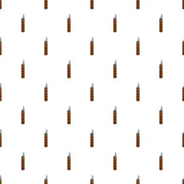 Wood carving tools repeat pattern white background Stock Illustration