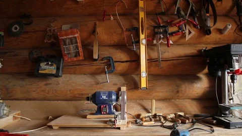 Wood carving workshop, HD Vídeo Stock 72220204