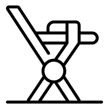 Wood chair icon outline vector. Wooden furniture Stock Illustration