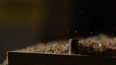 Wood Chip Dust  Stock Footage 48274052
