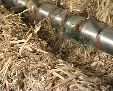 Wood chip for heating Stock Footage 10896372