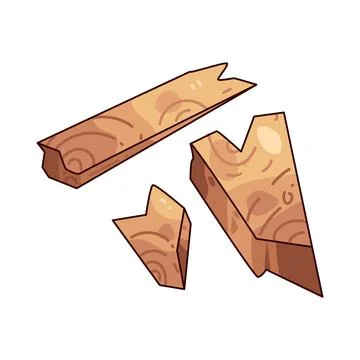 Wood chip illustration Stock Illustration