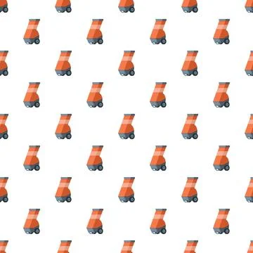 Wood chipper machine seamless pattern background Stock Illustration