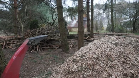 Wood chipper Machine. Super slow motion. Video stock 269135269