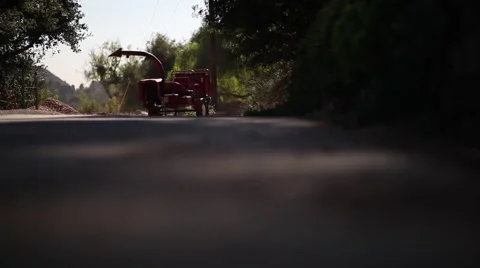 Wood chipper running Stock Footage 58223052