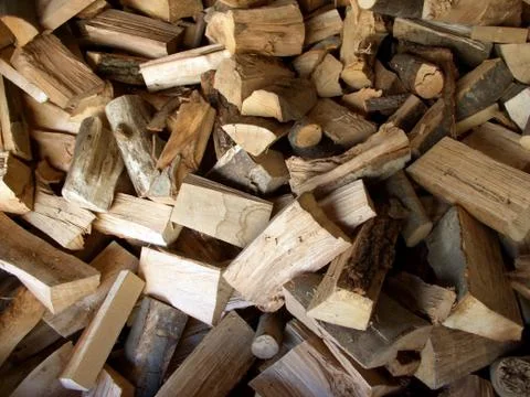 Wood chunks Foto stock