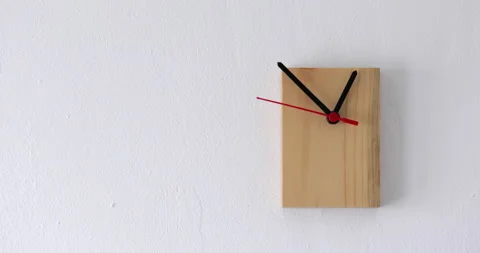 Wood clock close up Stock Footage 169545979