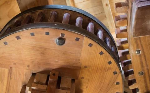 Wood cogs Foto stock