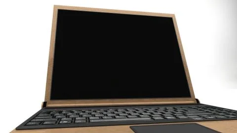 Wood computer 스톡 일러스트