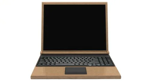 Wood computer Illustrazione stock