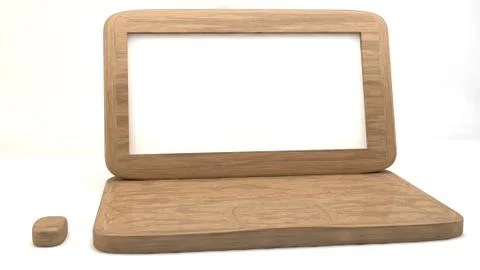 Wood computer Stock-Illustration