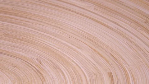 Wood concave surface with laminated structure close up, rotating clockwise Stock Footage 84111728