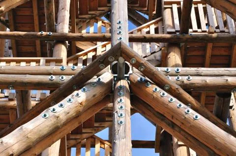 Wood construction 库存照片
