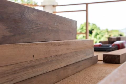 Wood for construction Stock-Fotos