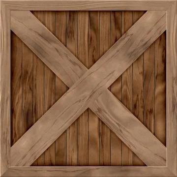 Wood crate generated hires texture Stock Illustration