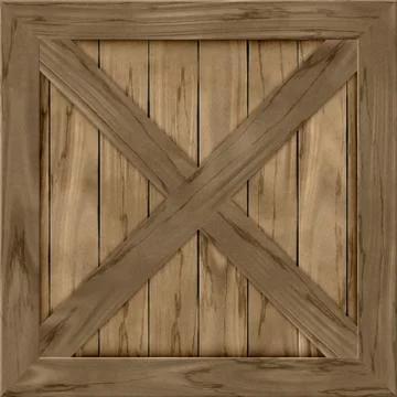 Wood crate generated hires texture Stock Illustration