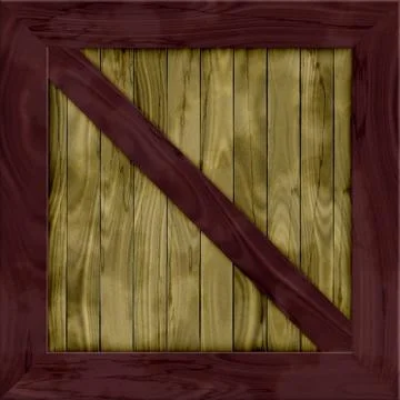 Wood crate generated hires texture Stock Illustration