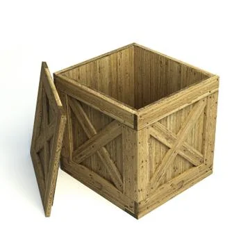 Wood crate Stock Illustration