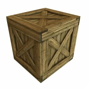 Wood crate Stock Illustration