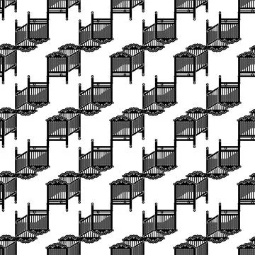 Wood crib pattern seamless vector Stock Illustration